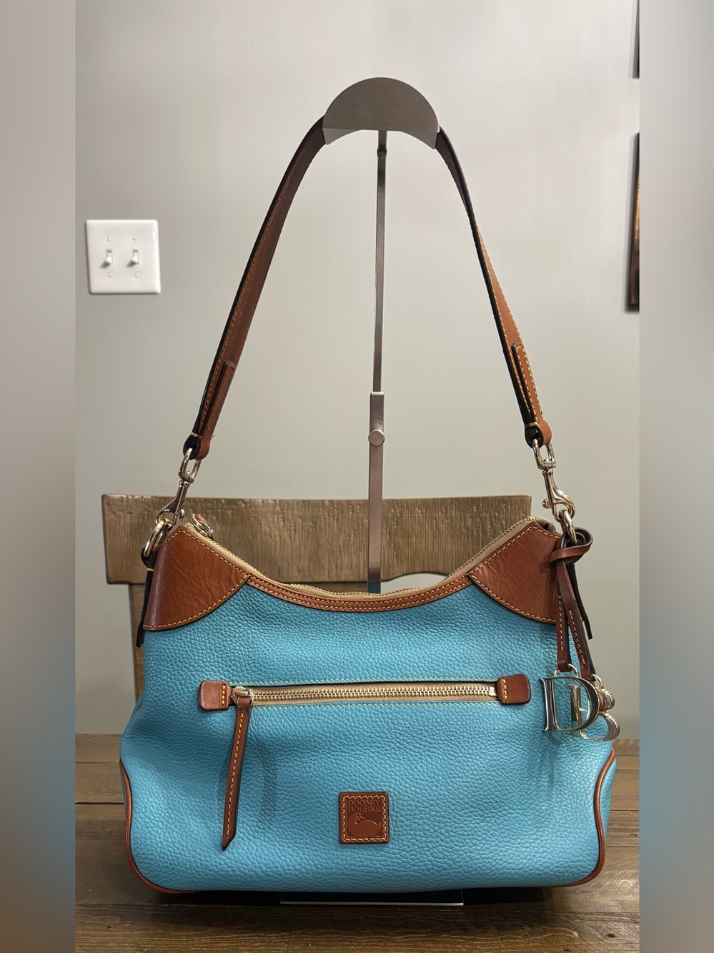 Dooney & Bourke Pebble Grain Hobo Bag in Caribbean Blue